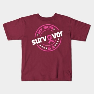 My Mom Is A Survivor Breast Cancer Kids T-Shirt